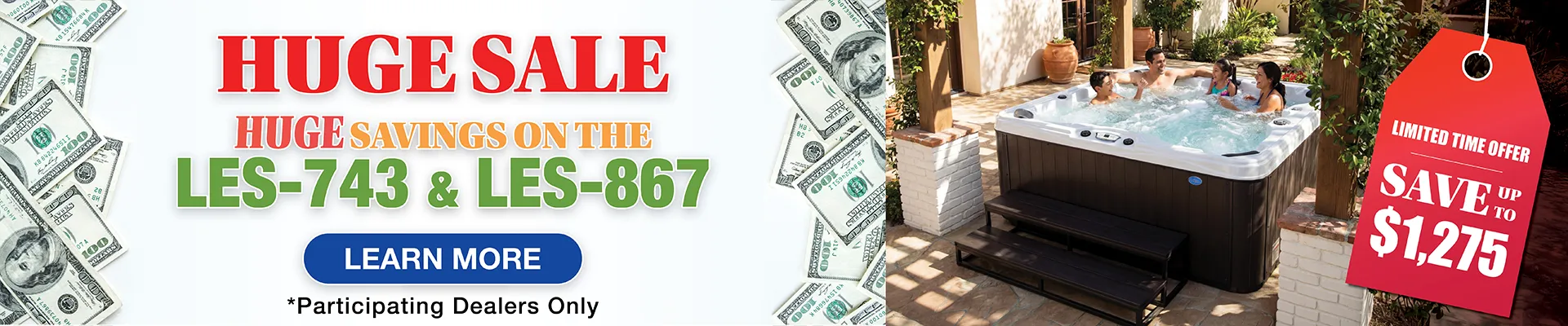 Calspas hot tub being used in a family setting - Stuart