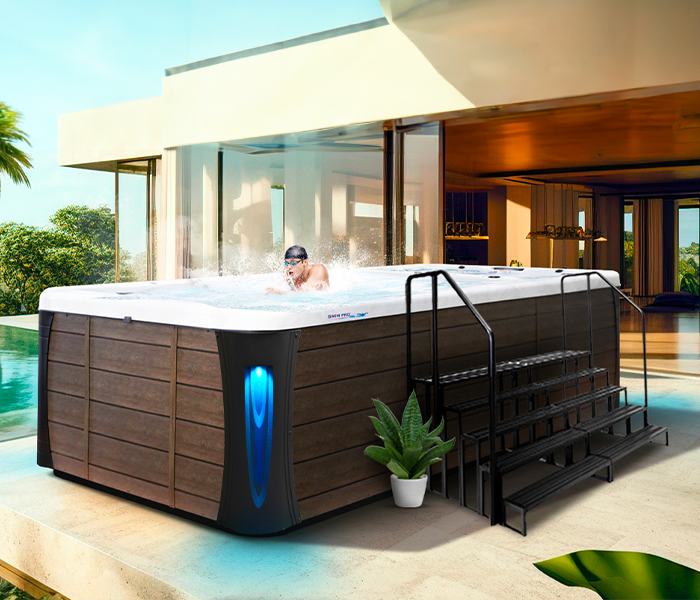 Calspas hot tub being used in a family setting - Stuart